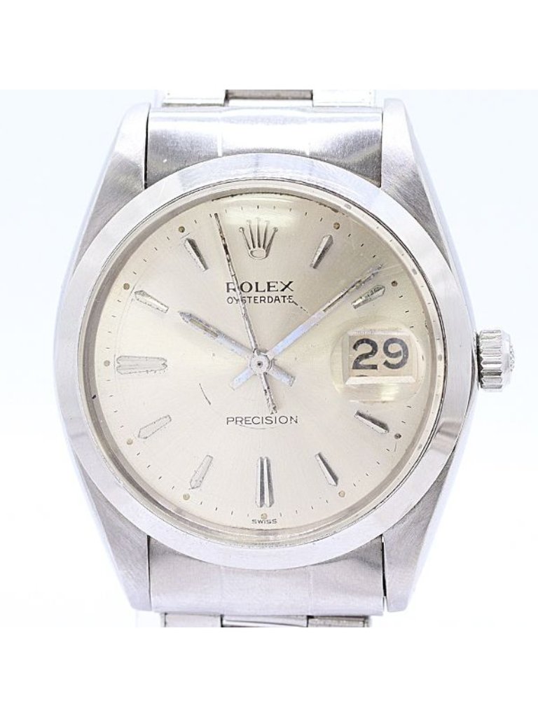 Rolex Oyster Date Precision Manual Winding Champagne Dial Watch
